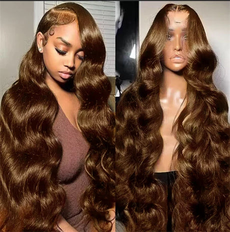 Chocolate Brown Lace Front Wigs Body Wave Lace