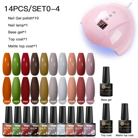 Gel Nail Polish Set With W