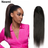 Straight Ponytail Extensions Human Hair Newmi Natural Black