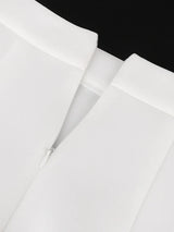White Skirts 4Xl High Waist Knee Length Office