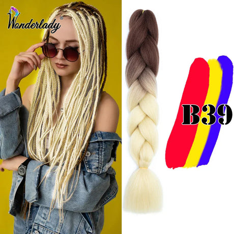 Wonderlady Color Long Colored Braiding Hair Jumbo Braids