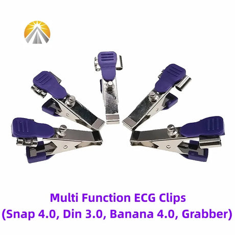 Multi-Function Veterinary Ecg Clip Ekg Clamp Electrodes For