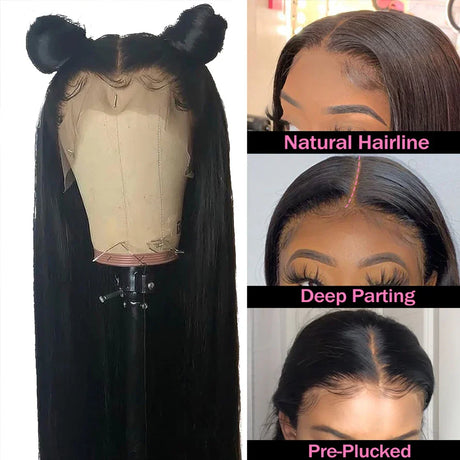 Straight Lace Front Wigs Inches Hd Transparent