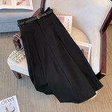 Plus-Size Women'S Black Commuter Skirt