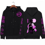 Kochou Shinobu Women Zip Hoodies Winter Autumn Casual