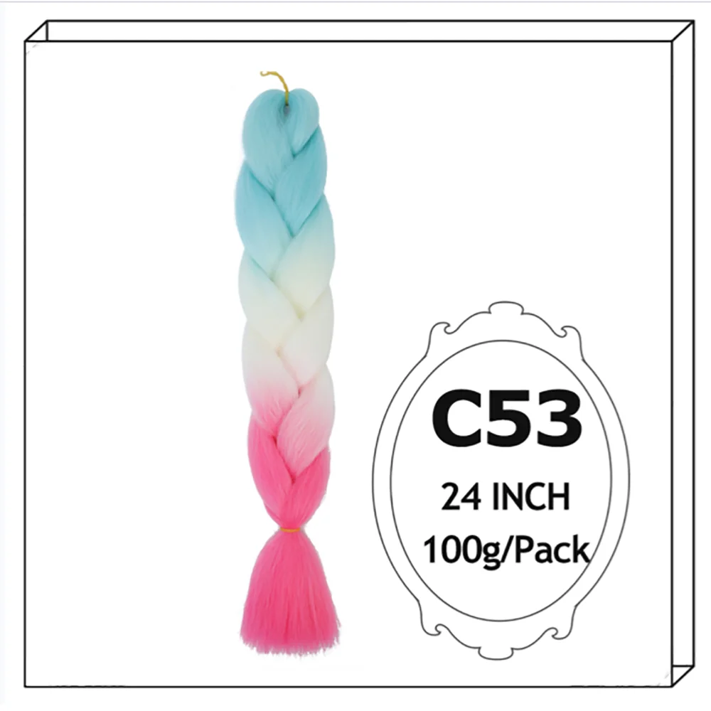 Synthetic Long Jumbo Ombre Braiding Hair For Women