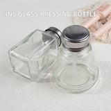 Nail Refillable Glass Bottles Empty Press Pump Dispenser