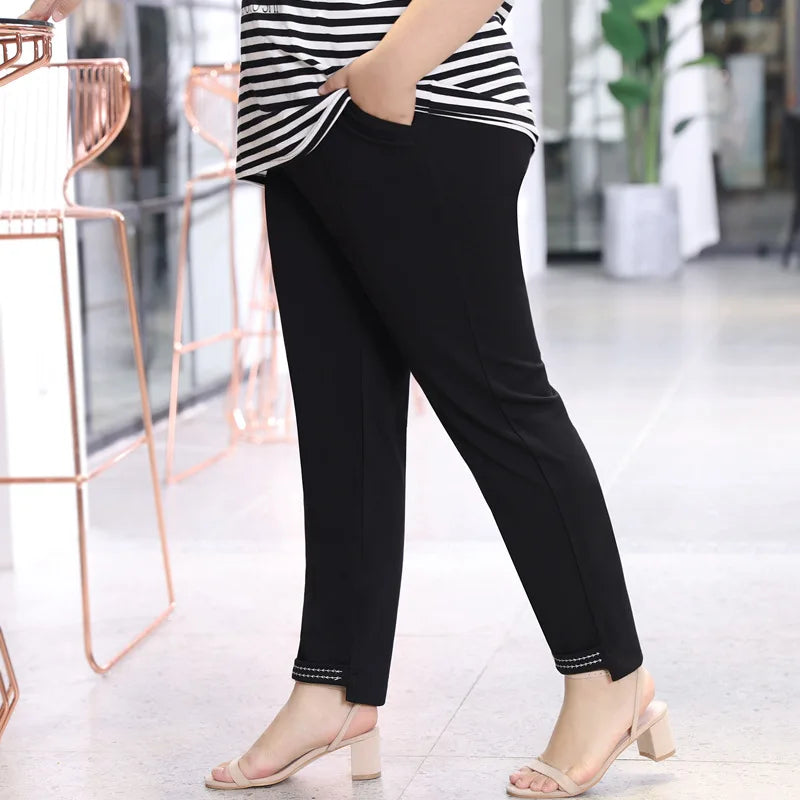 Capris For Women Black White Leggings Casual Summer