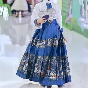 New Summer Chinese Hanfu Dress For Girls Traditional