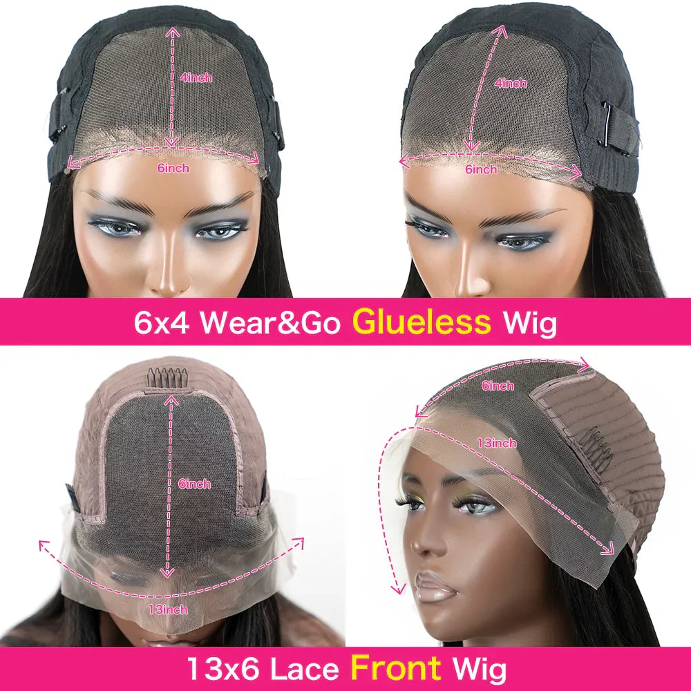 Glueless Wig Human Hair Ready To Wear Deep