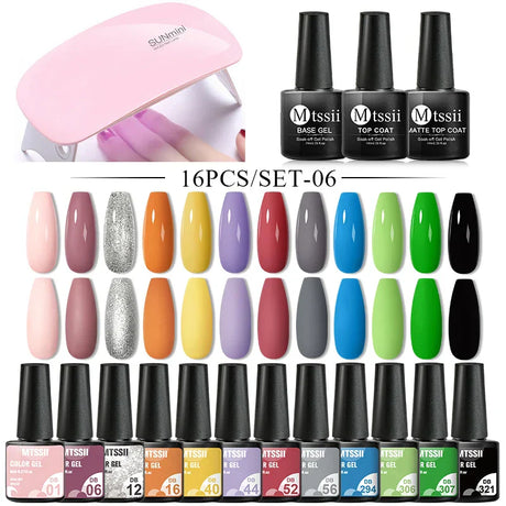 Gel Nail Polish Set With W