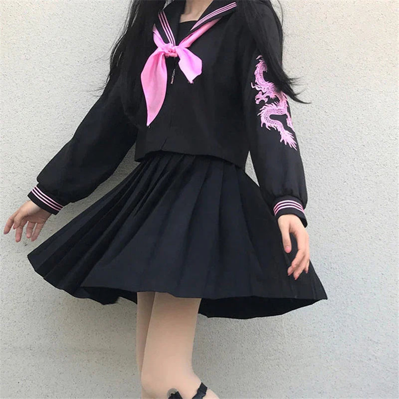 Japanese School Bad Girl Style Uniform Jk Pink