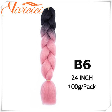 Pink Ombre Jumbo Braids Hair Extensions