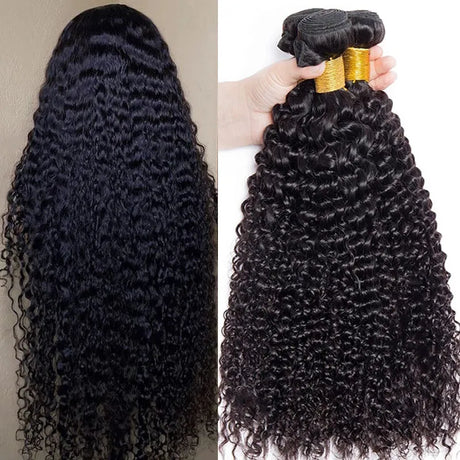 Human Hair Kinky Curly Bundles Raw Hair