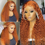 Ginger Orange 13X6 Curly Lace Front Wigs