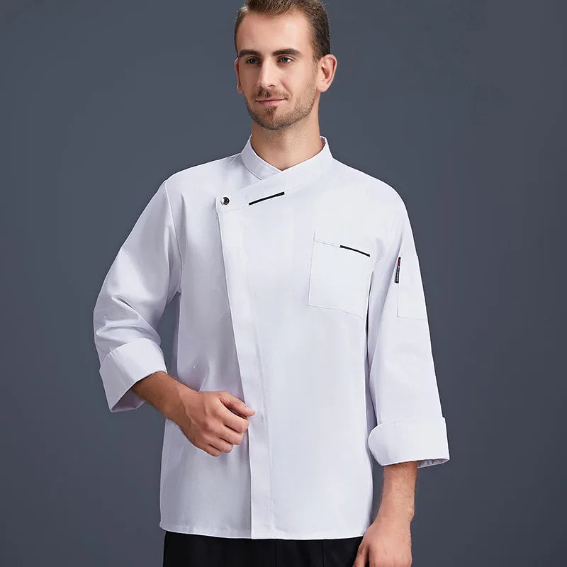 Chef Jacket Men Restaurant Kitchen Cook Shirts Hotel