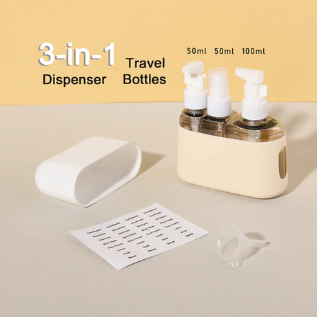 In And Travel Bottles Set Shampoo Shower Gel