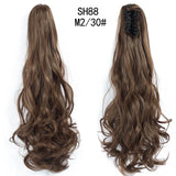 Synthetic Long Wavy Claw Clip On Ponytail Drawstring