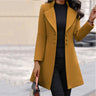 Women' Trench Coat Button Long Jacket Overcoat Winter