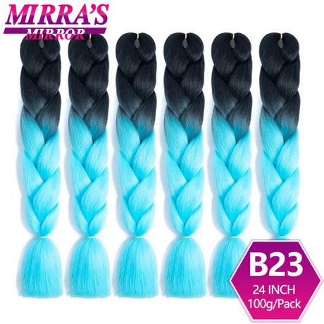 Jumbo Ombre Braids - Black, Brown, Blue, Pink