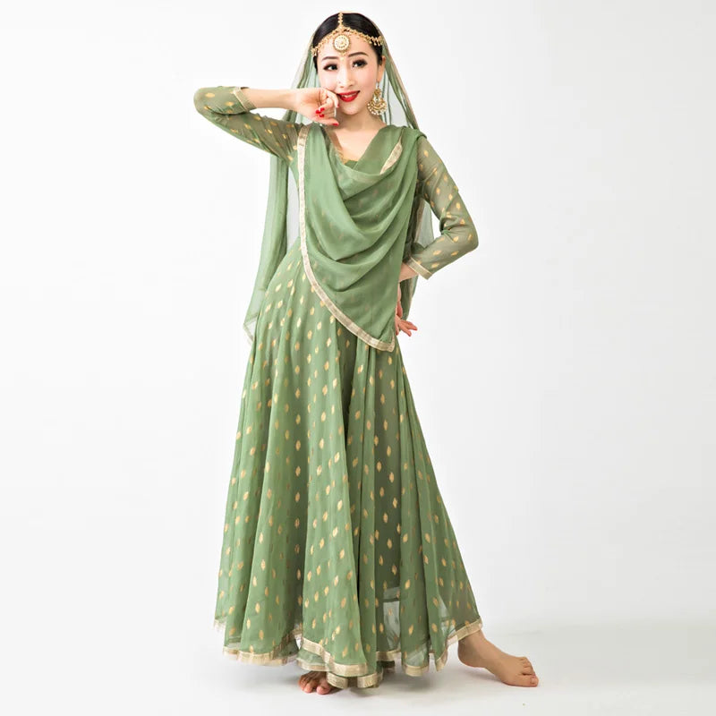 Salwar Kameez Dress Beautiful Ethnic Style Silk Bronzing