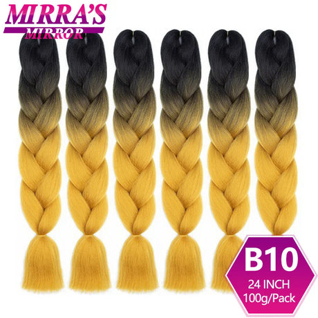 Jumbo Ombre Braids - Black, Brown, Blue, Pink