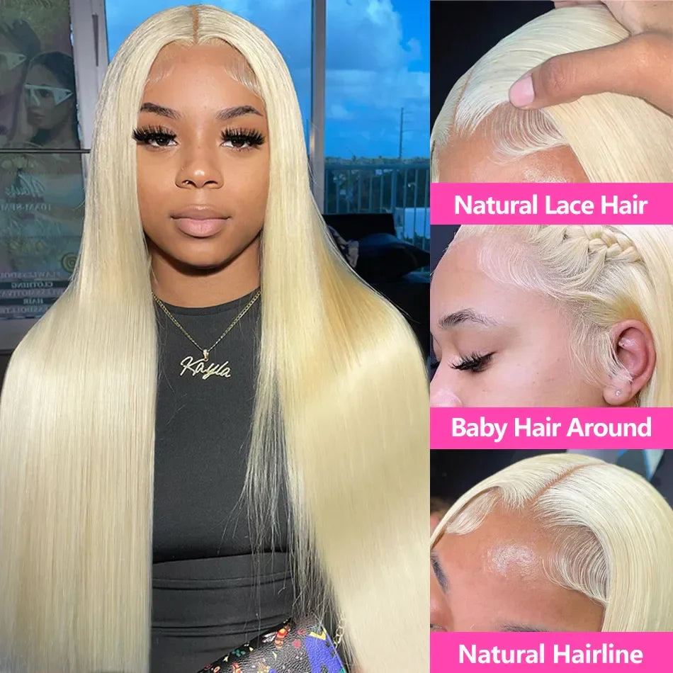 Density Blonde Straight 13X6 Hd Lace Frontal Wig