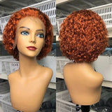 Curly Wigs Short Pixie Cut Human Hair For