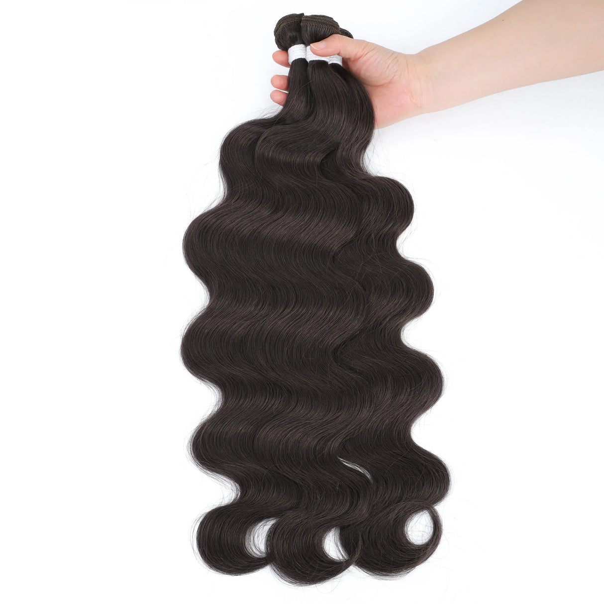 White Body Wave Hair Bundles Synthetic Natural Weave