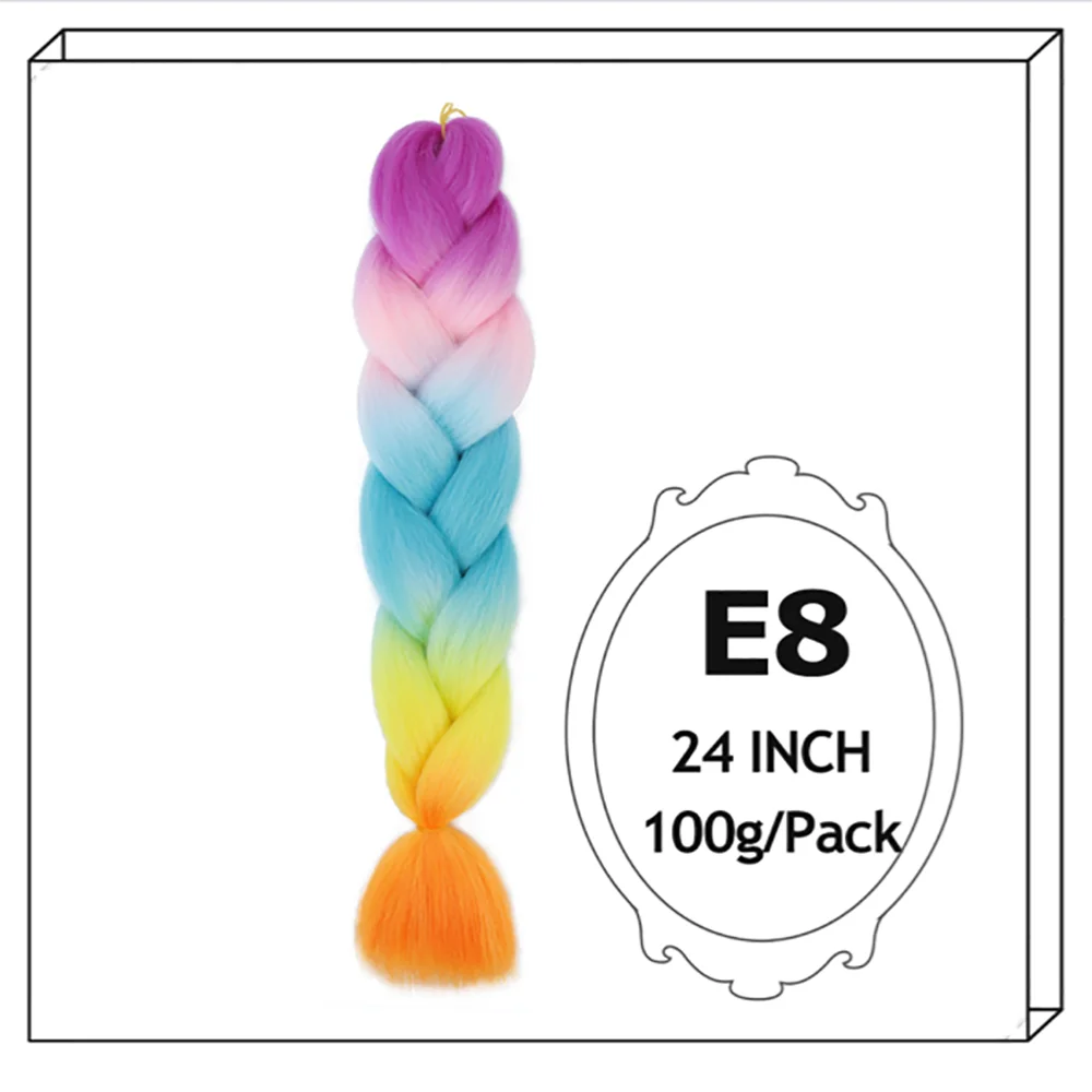 Synthetic Long Jumbo Ombre Braiding Hair For Women