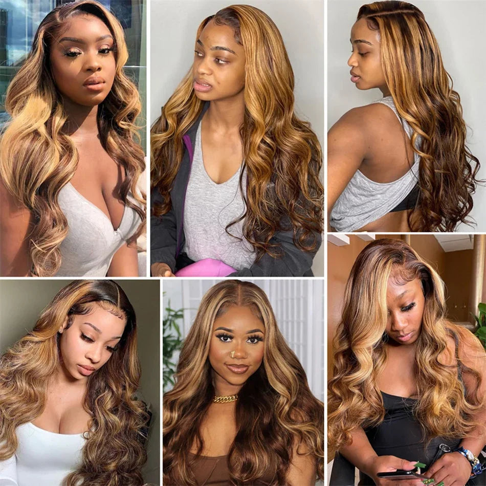Highlight Wig 13X4 Hd Lace Frontal Wig Human