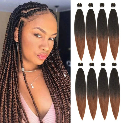 Braiding Hair Pre Stretched Synthetic Braid Extensions Jumbo