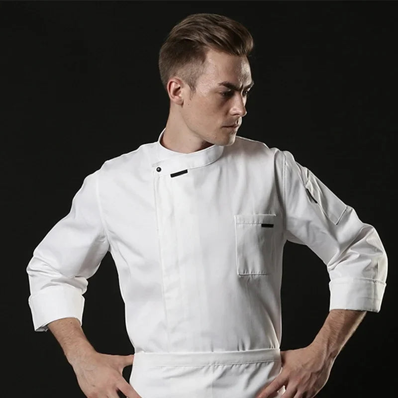 Unisex Chef Jacket Short/Long Sleeve Men Women Crossover