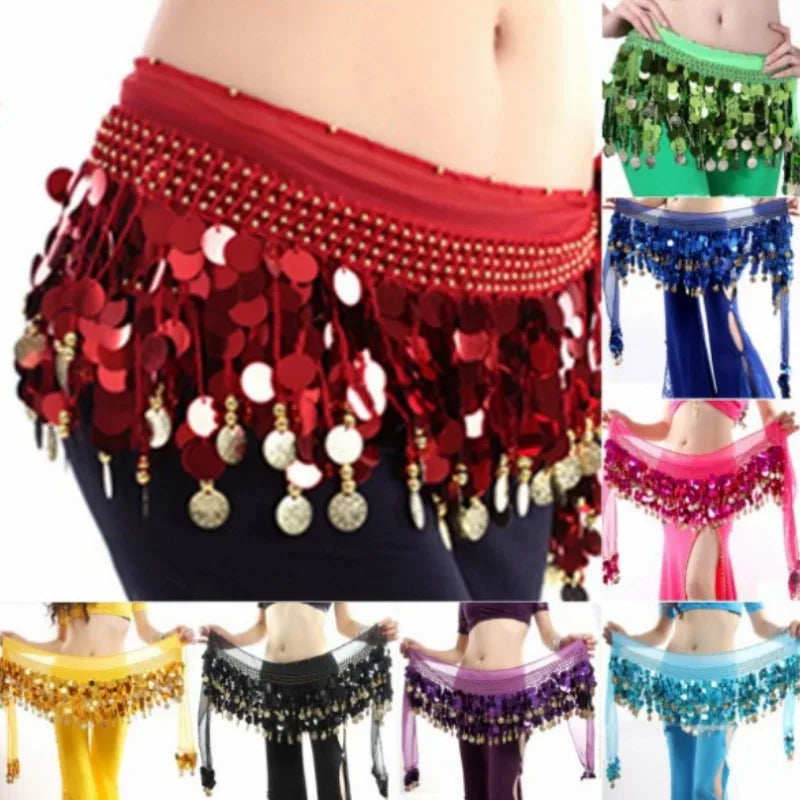 Belly Dance Belt Costumes Sequins Tassel Belly Dance