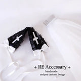 Lolita Headpiece Night Church Virgin Cross Embroidered Shawl