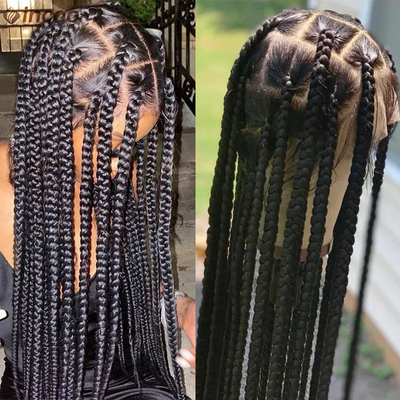 Jumbo Knotless Box Braids Wig For Black Women