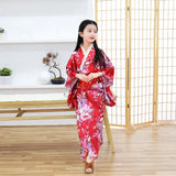 Cute Girl, Japanese Ethnic Style Kimono And Dance