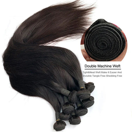 Human Hair Bundles Natural Black Color Brazilian Hair