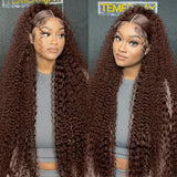 Addictive Curly Chocolate Brown Color 13X6 Hd Transparent