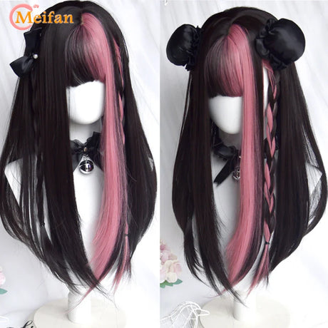 Meifan Long Lolita Ombre Harajuku Wig With Bang