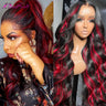 Burgundy Transparent Lace Front Human Hair Wig