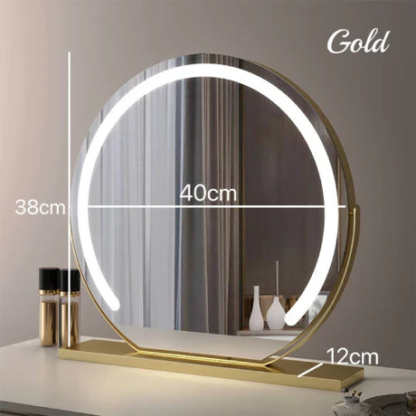 LED Round Vanity Mirror with 10X Magnification