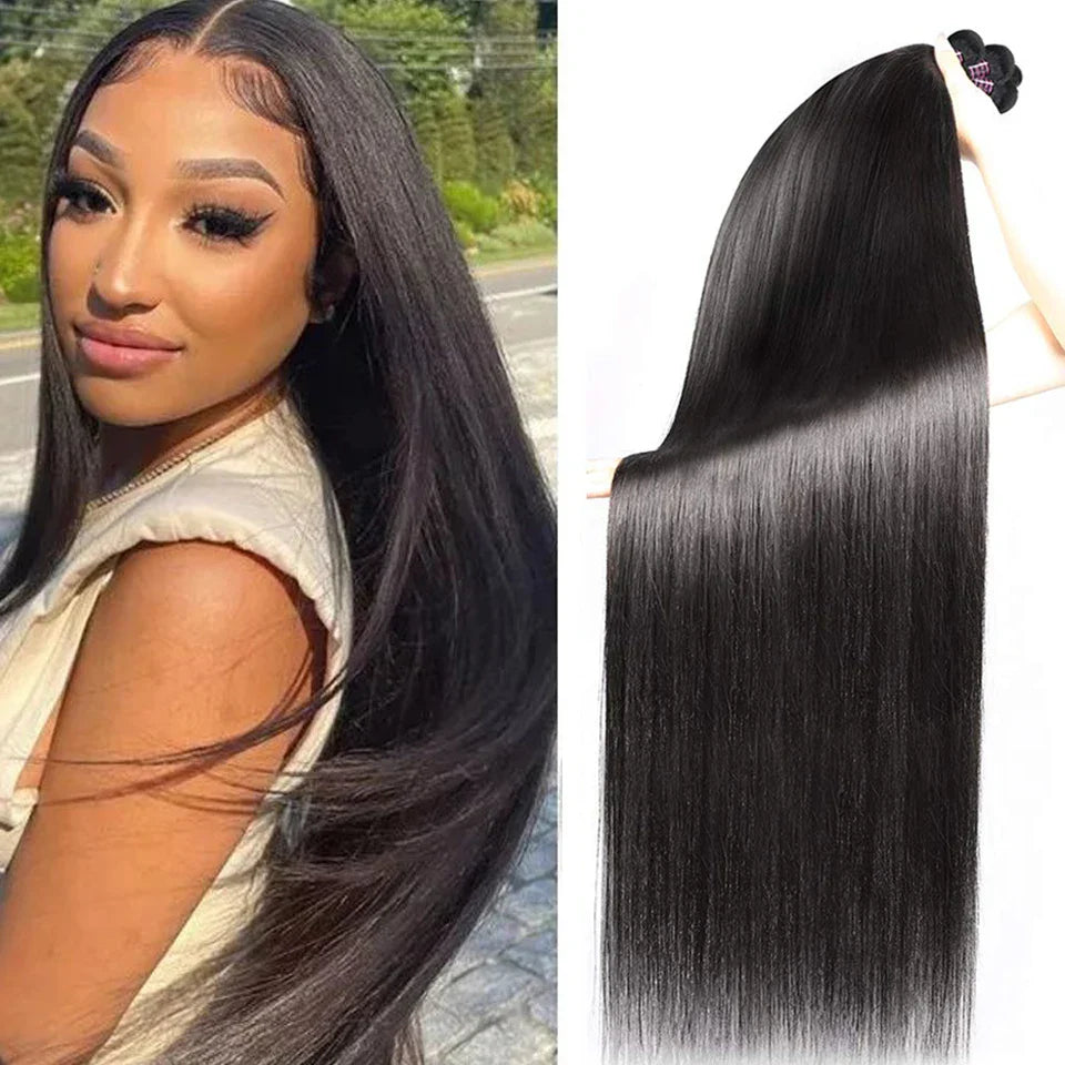 Sleek Brazilian Straight Human Hair Bundles // Hair