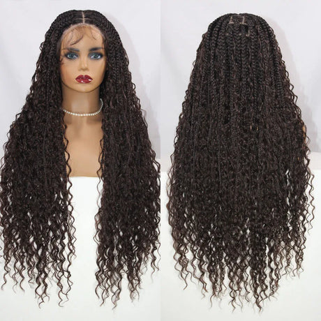 Long Full Lace Front Wigs Boho Cornrow Box