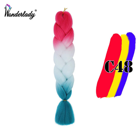 Wonderlady Color Long Colored Braiding Hair Jumbo Braids