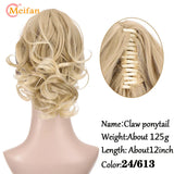 Meifan Long Synthetic Wavy Clip In Hair Ponytail