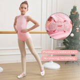 Girls Dance Leotard Lace Neck Dance Wear Top,Back