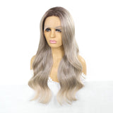 Ash Blonde Synthetic Lace Front Wigs For Women