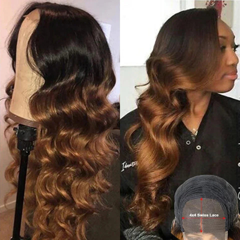 Ombre Lace Front Wig Human Hair Wigs For