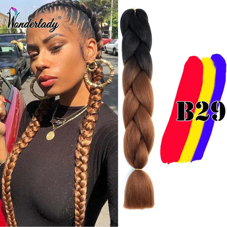 Wonderlady Color Long Colored Braiding Hair Jumbo Braids